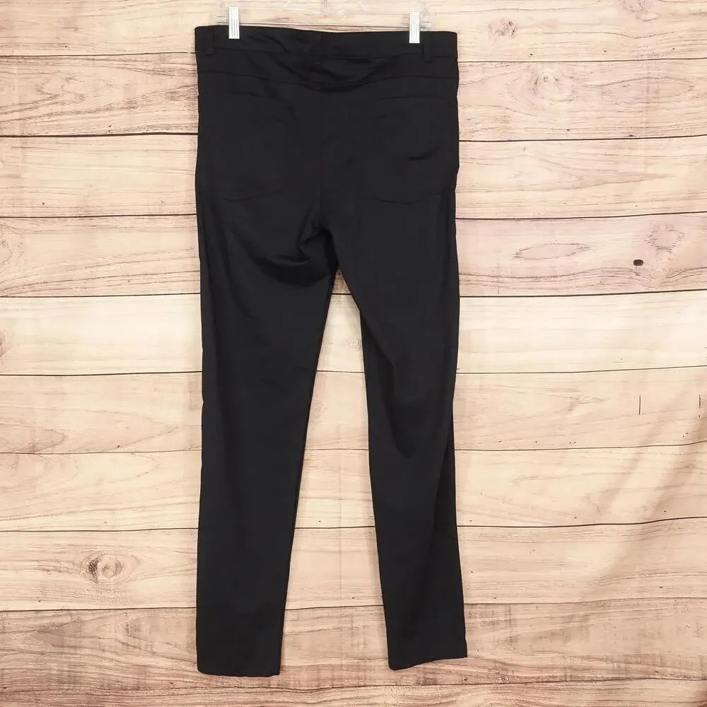 LEG3ND Tech Pants Mens M 32x32 Black Slim Fit Casual Microfiber Legend